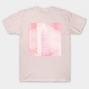 Nature Mandala pink and white watercolor T-Shirt